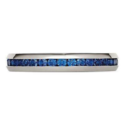 Stainless Steel CZ September Ring – view 5