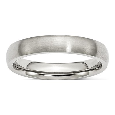 Stainless Steel 4mm Comfort-Fit Wedding Band