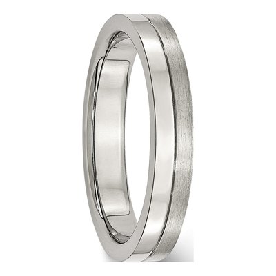 Stainless Steel 4mm Wedding Band – view 5