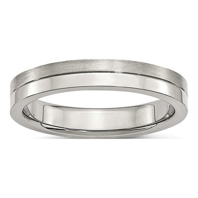 Stainless Steel 4mm Wedding Band