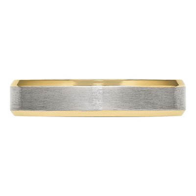 Stainless Steel 5mm IP Beveled Comfort-Fit Wedding Band – view 5