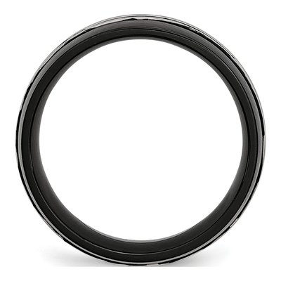 Black Stainless Steel 8mm Wedding Band – view 3