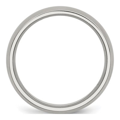 Stainless Steel 6mm Half Round Comfort-Fit Wedding Band – view 5