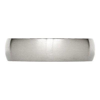 Stainless Steel 6mm Half Round Comfort-Fit Wedding Band – view 6