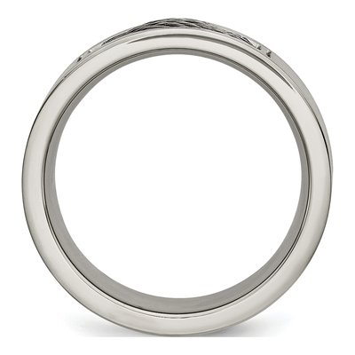 Stainless Steel 10mm Wedding Band – view 3