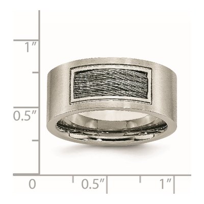 Stainless Steel 10mm Wedding Band – view 8