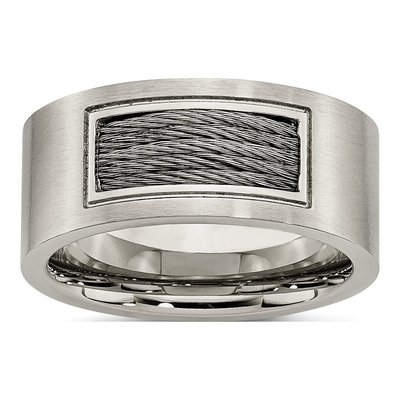 Stainless Steel 10mm Wedding Band