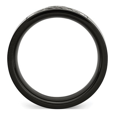 Black Stainless Steel 10mm Wedding Band – view 3