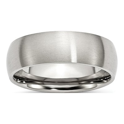 Stainless Steel 7mm Comfort-Fit Wedding Band
