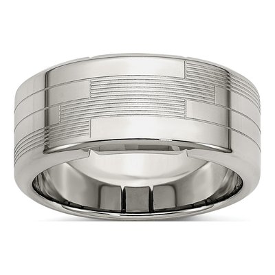 Stainless Steel 9mm Textured Band