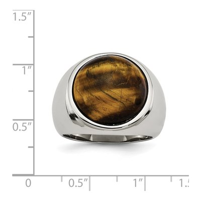 Men's Stainless Steel Tiger's Eye Ring – view 8