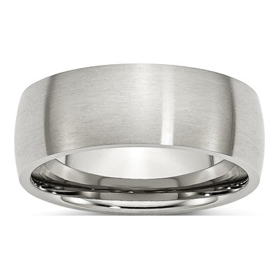 Stainless Steel 8mm Wedding Band