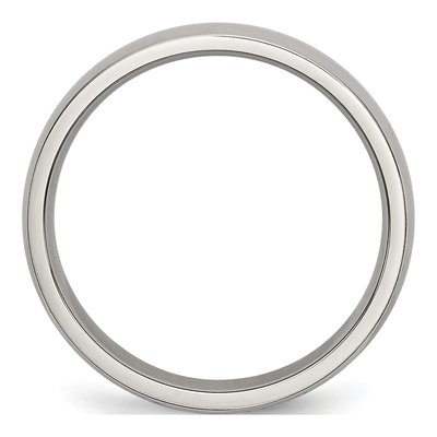 Stainless Steel 4mm Half Round Comfort-Fit Wedding Band – view 4