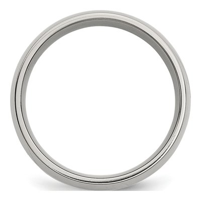 Stainless Steel & 14K Gold 8mm Inlay Comfort-Fit Wedding Band – view 5