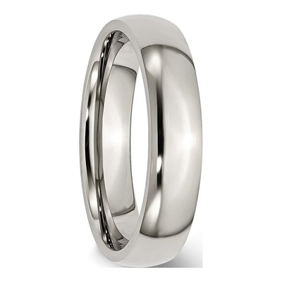 Stainless Steel 5mm Comfort-Fit Wedding Band – view 6