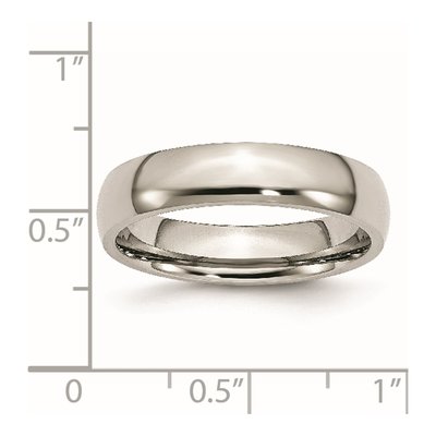 Stainless Steel 5mm Comfort-Fit Wedding Band – view 8