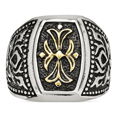 Men's Stainless Steel Cross Ring – view 5