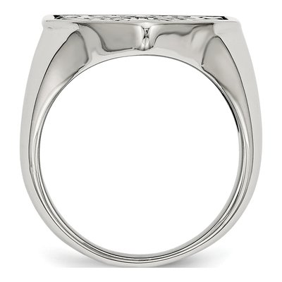 Men's Stainless Steel 1/20 ct tw Diamond Ring – view 4
