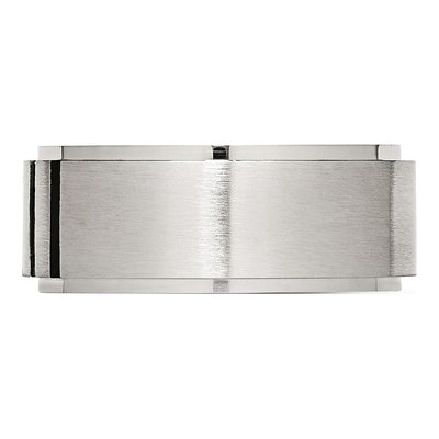 Black Stainless Steel 1/6 ct tw Diamond Wedding Band – view 5