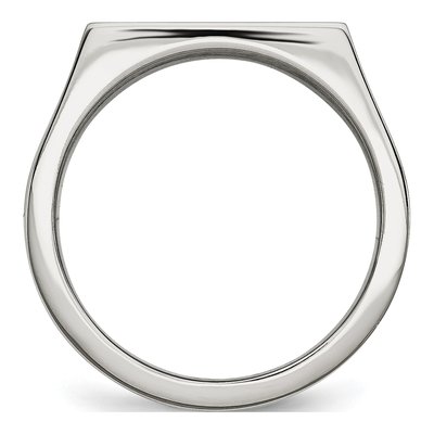 Men's Stainless Steel 1/4 ct tw Diamond Ring – view 3