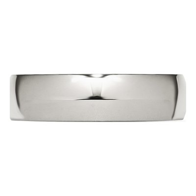 Stainless Steel 6mm Half Round Comfort-Fit Wedding Band – view 6