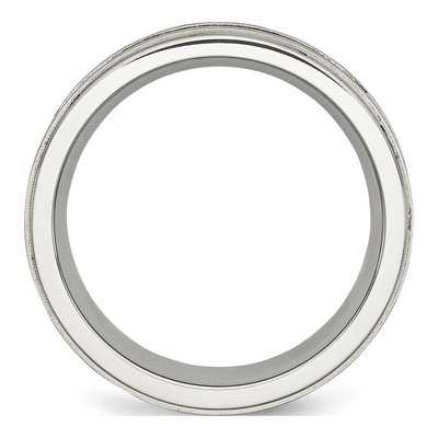 Black Stainless Steel 1/2 ct tw Diamond Wedding Band – view 4