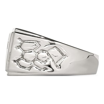 Men's Stainless Steel 1/15 ct tw Diamond Cross Ring – view 5
