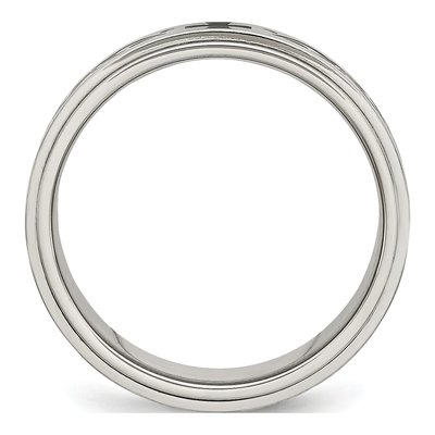 Stainless Steel 8mm Spinner Wedding Band – view 2