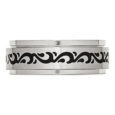 Stainless Steel 8mm Spinner Wedding Band – view 3
