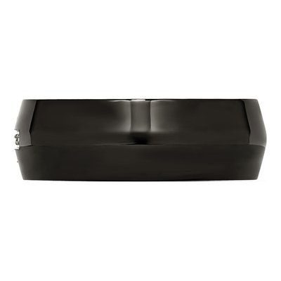 Black Stainless Steel Diamond Cross Ring – view 5