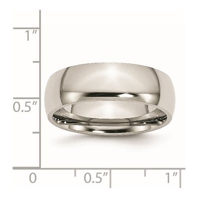 Stainless Steel 7mm Comfort-Fit Wedding Band – view 7