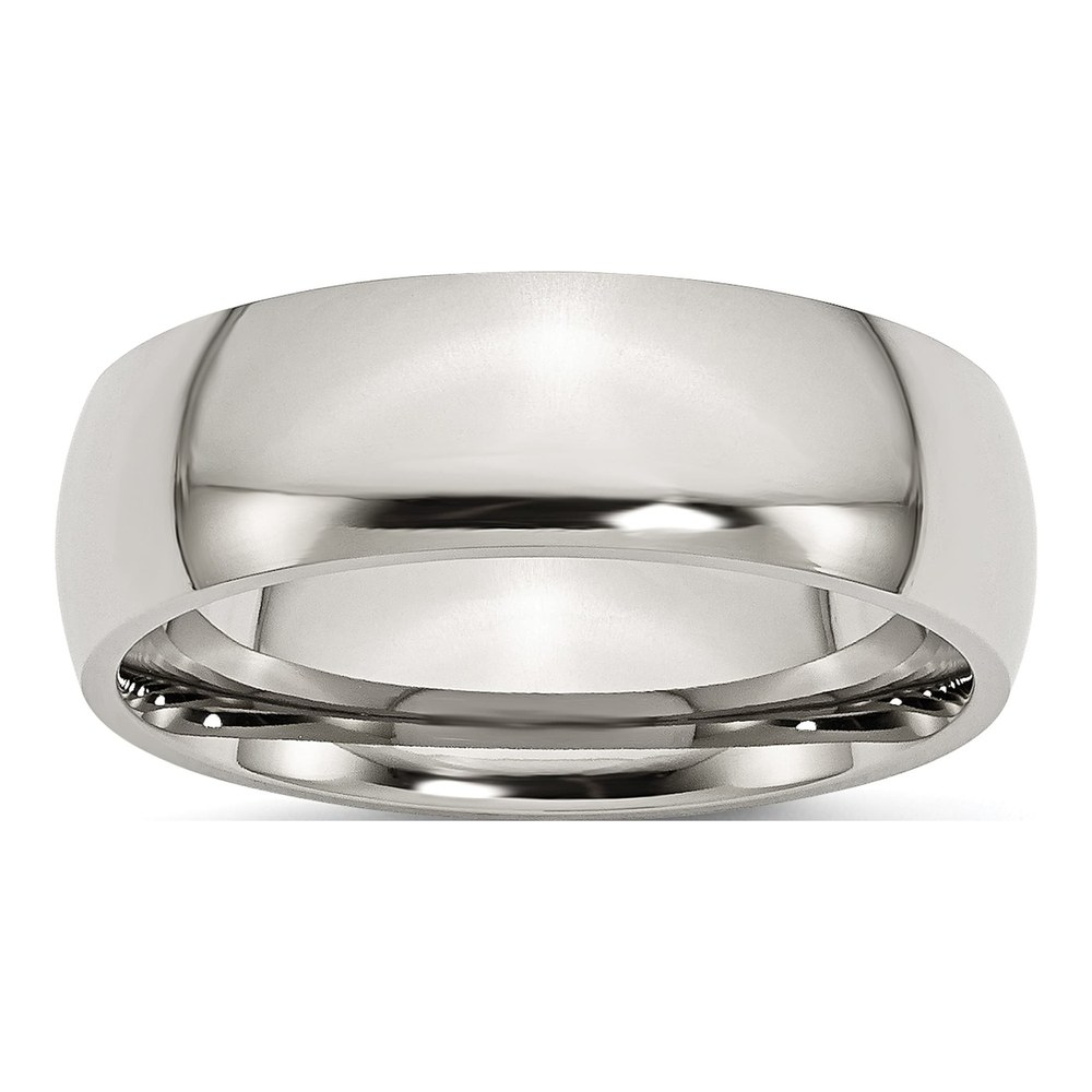 Stainless Steel 7mm Comfort-Fit Wedding Band