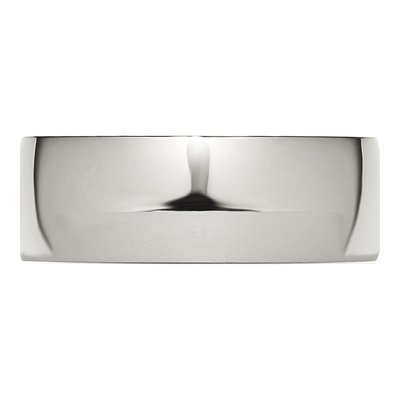 Stainless Steel 8mm Half Round Comfort-Fit Wedding Band – view 4
