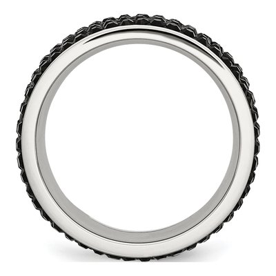 Stainless Steel Crystal Eternity Band – view 3