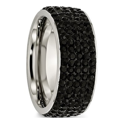 Stainless Steel Crystal Eternity Band – view 5