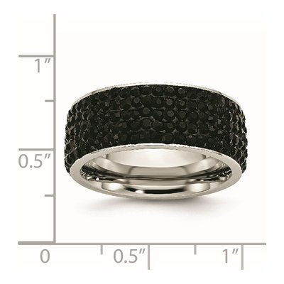 Stainless Steel Crystal Eternity Band – view 7
