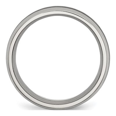 Stainless Steel 8mm Black Carbon Fiber Comfort-Fit Wedding Band – view 4
