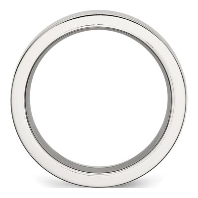 Stainless Steel 8mm Black Ceramic Wedding Band – view 3
