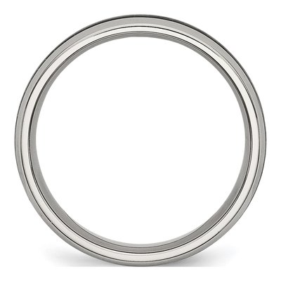 Stainless Steel 6mm Black Carbon Fiber Wedding Band – view 4