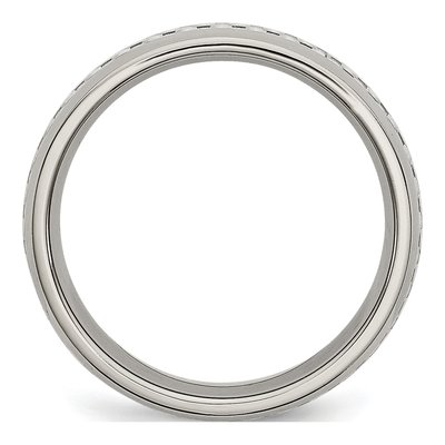 Stainless Steel 6mm Carbon Fiber Comfort-Fit Wedding Band – view 4