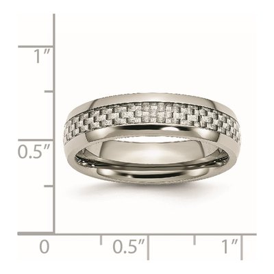 Stainless Steel 6mm Carbon Fiber Comfort-Fit Wedding Band – view 8