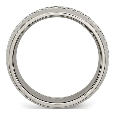 Stainless Steel 8mm Carbon Fiber Wedding Band – view 4