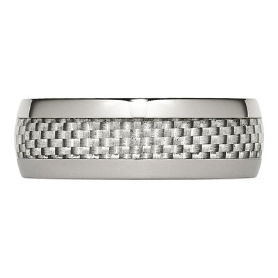 Stainless Steel 8mm Carbon Fiber Wedding Band – view 5