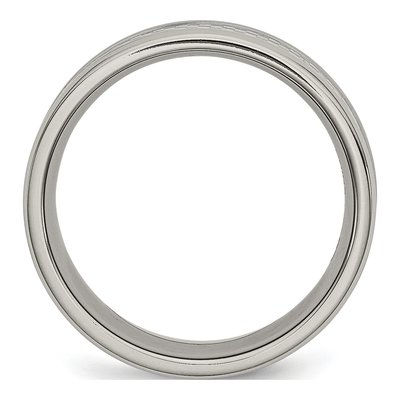 Stainless Steel 8mm Carbon Fiber Wedding Band – view 3