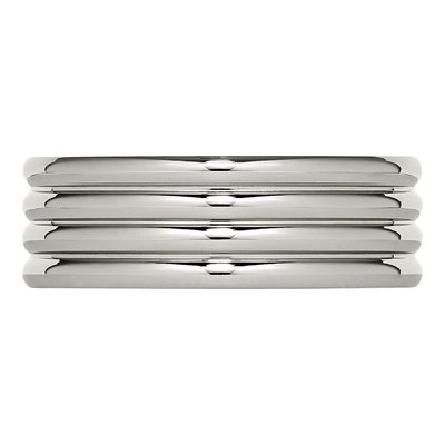 Stainless Steel 8mm Grooved Comfort-Fit Wedding Band – view 6