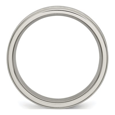Stainless Steel 6mm Carbon Fiber Wedding Band – view 3