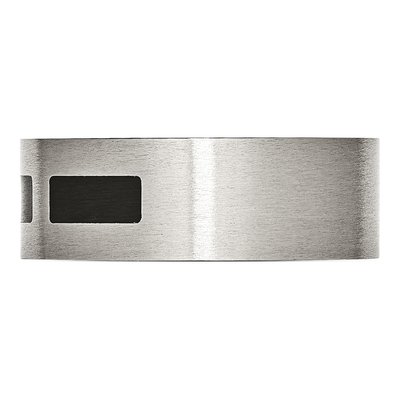 Stainless Steel 8mm Black Rubber Wedding Band – view 4