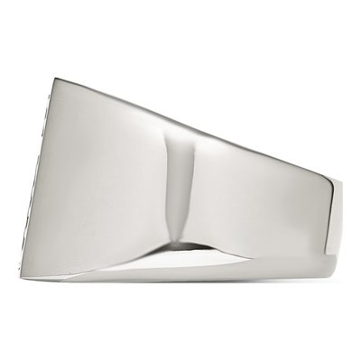Men's Stainless Steel Antiqued Cross Signet Ring – view 4