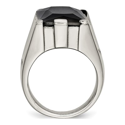 Stainless Steel CZ Ring – view 3