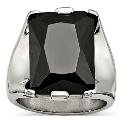 Stainless Steel CZ Ring